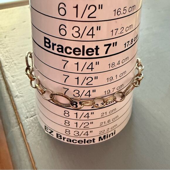 Silpada 925 Sterling Silver Circle Chain Link Bracelet - Picture 6 of 7